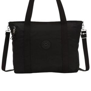 Black Kipling Asseni Tote Bag with Adjustable Straps
